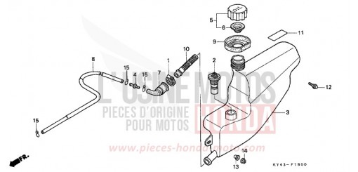 RESERVOIR D'HUILE NSR125RK de 1989